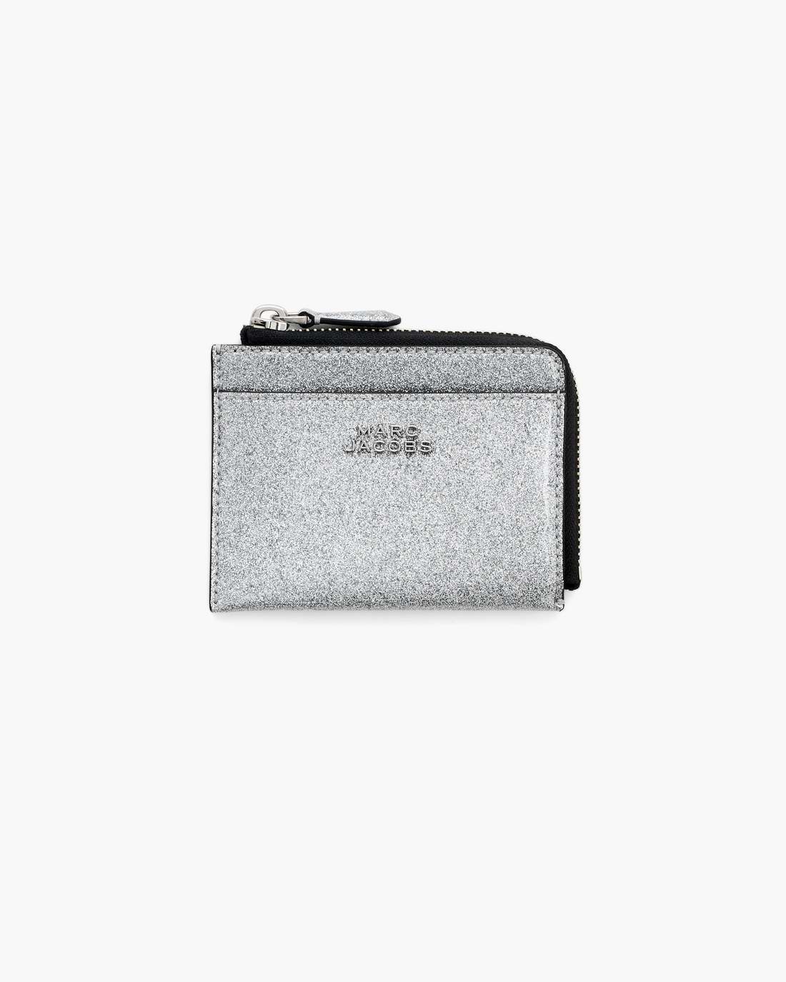 The Coated Glitter Everyday Top Zip Wallet Silver - Marc Jacobs Exclusive