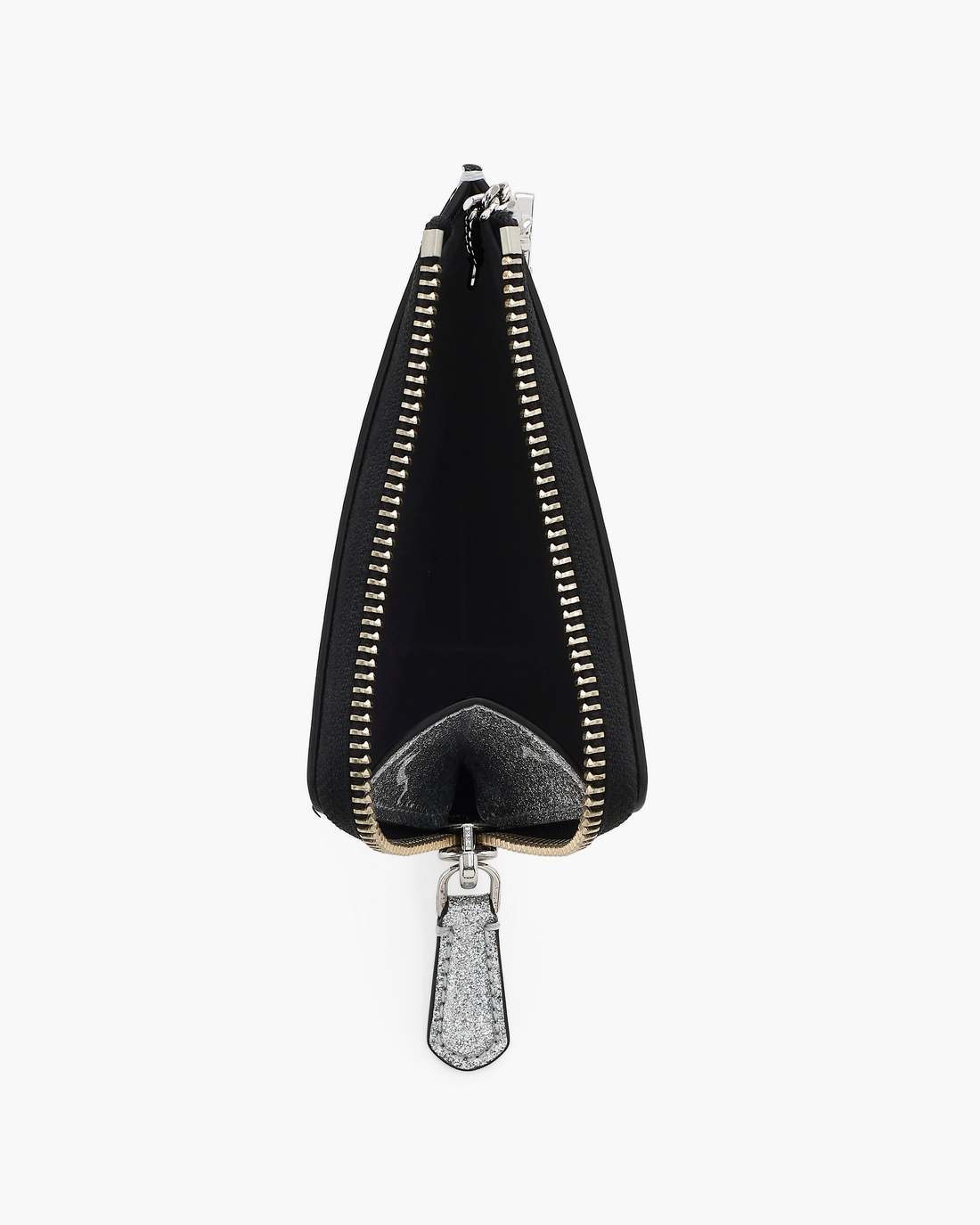 The Coated Glitter Everyday Top Zip Wallet Silver - Marc Jacobs Exclusive