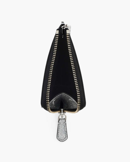 The Coated Glitter Everyday Top Zip Wallet Silver - Marc Jacobs Exclusive