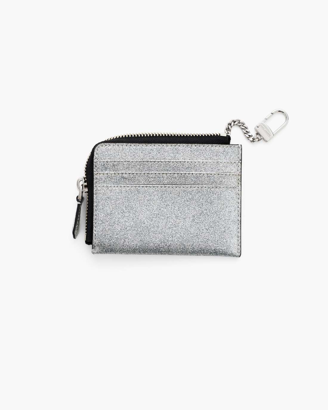 The Coated Glitter Everyday Top Zip Wallet Silver - Marc Jacobs Exclusive