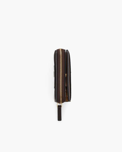 The Leather Mini Compact Wallet Ganache - Marc Jacobs Signature