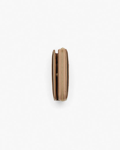 The Leather Mini Compact Wallet Camel - Marc Jacobs New