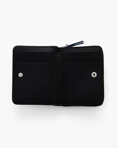 The Leather Mini Compact Wallet Blue Sea - Marc Jacobs Recommended