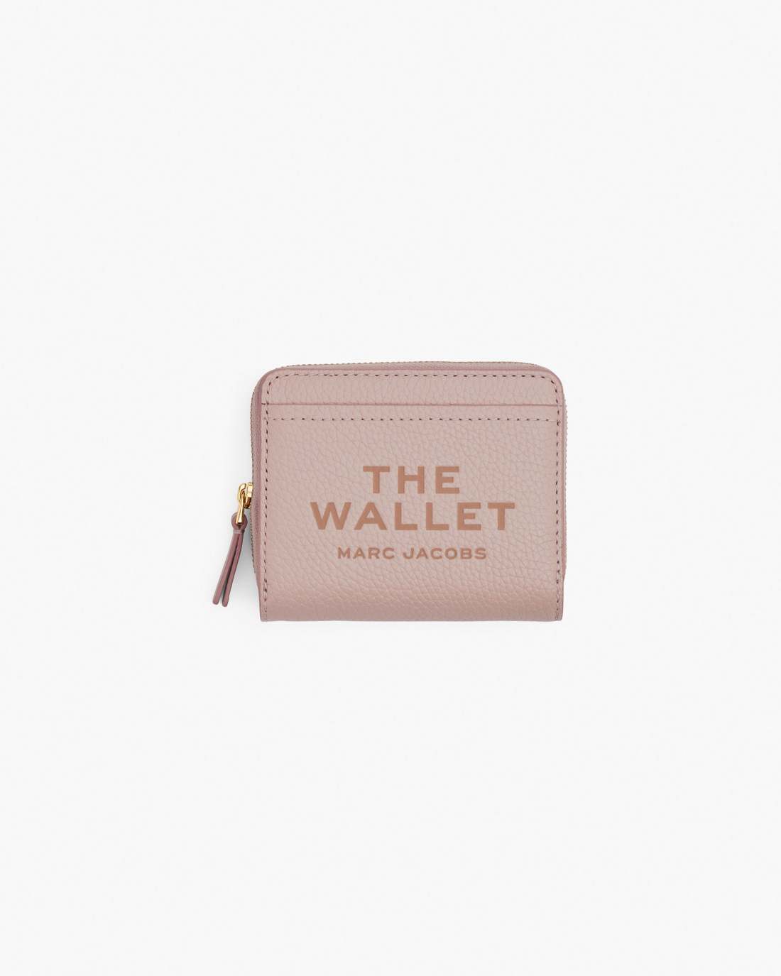 The Leather Mini Compact Wallet Rose - Marc Jacobs New