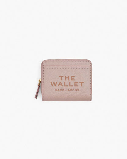 The Leather Mini Compact Wallet Rose - Marc Jacobs New