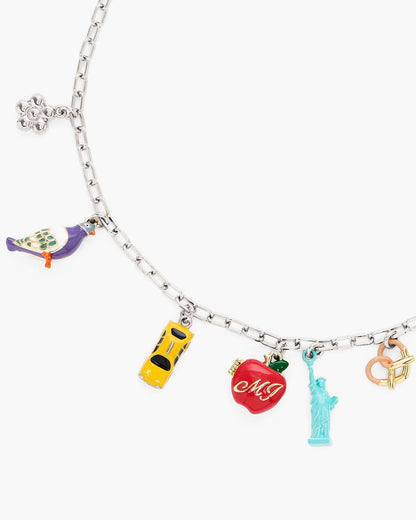 The City Charm Necklace New York Silver/Multi - Marc Jacobs Premium