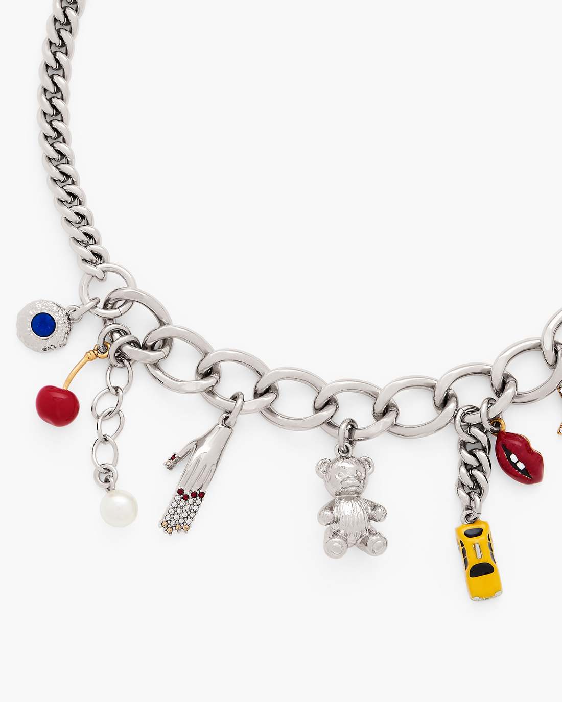 The Trinket Charm Necklace Silver/Multi - Marc Jacobs New