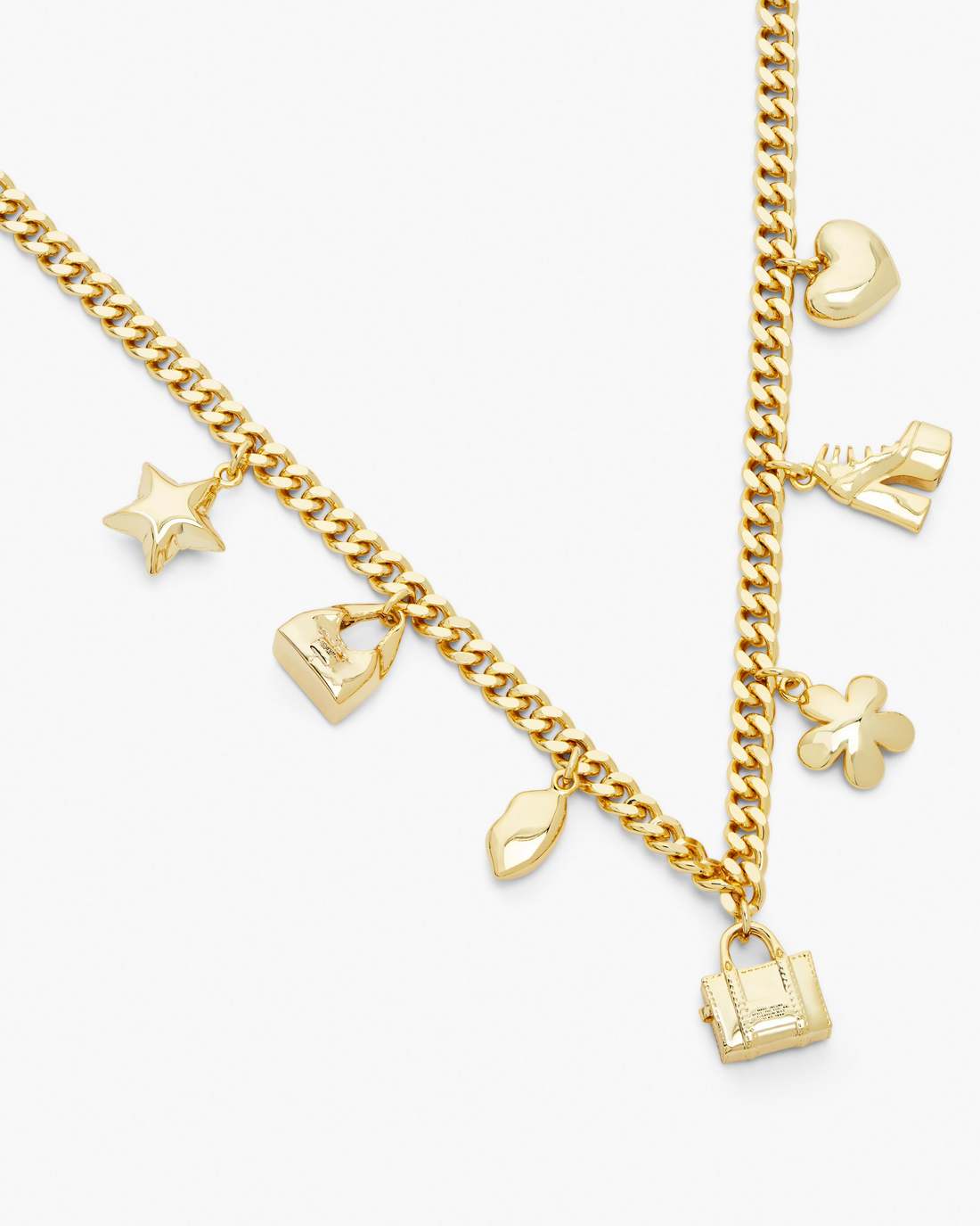 The Mini Icon Charm Necklace Light Antique Gold - Marc Jacobs Exclusive