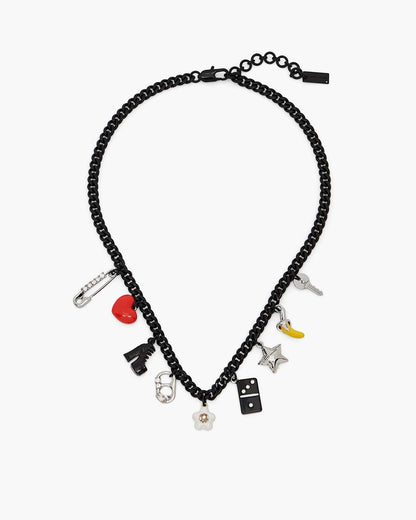 The Collector Charm Necklace Black Multi - Marc Jacobs New