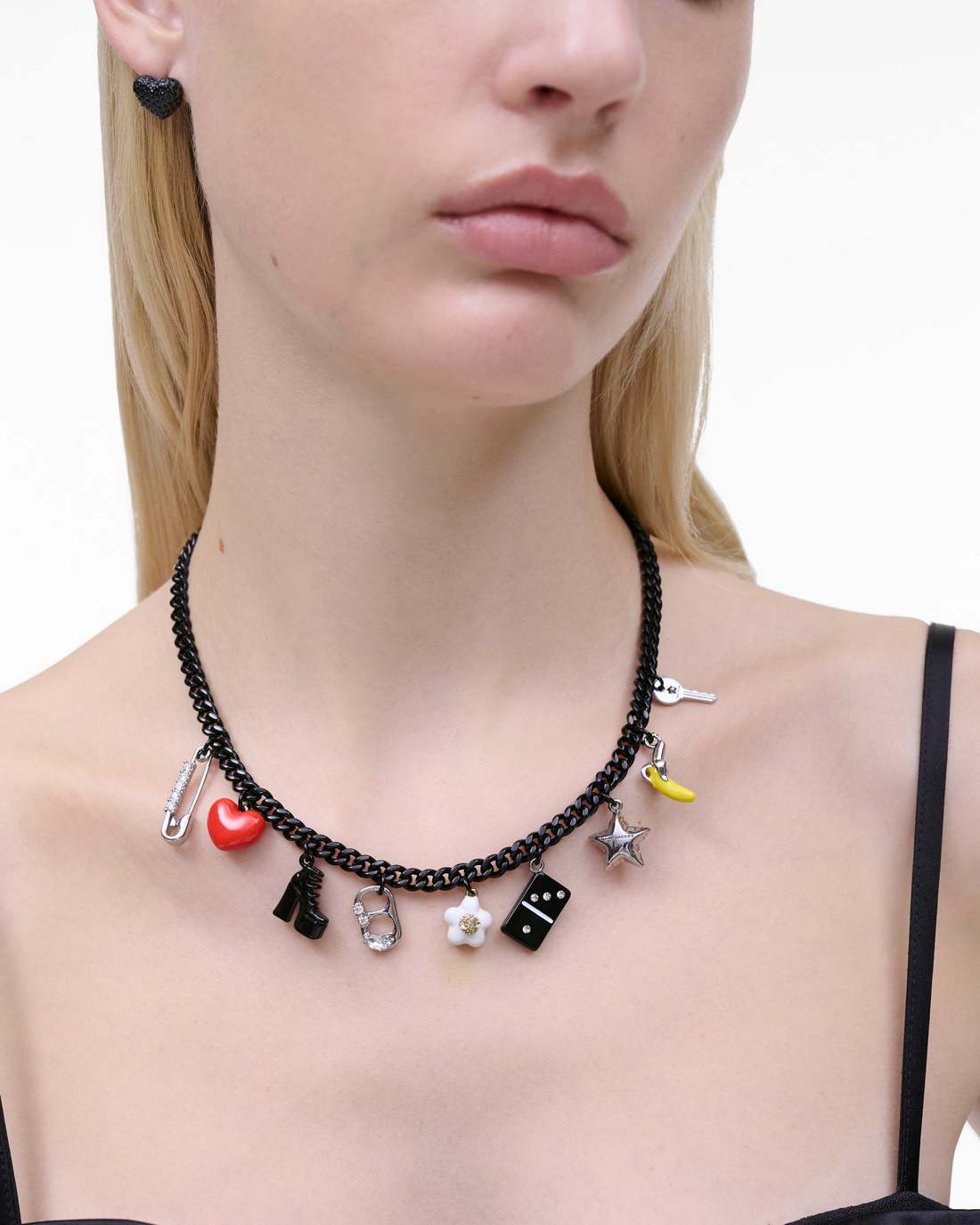 The Collector Charm Necklace Black Multi - Marc Jacobs New