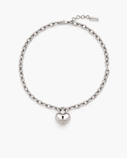 The Heart Balloon Necklace Light Antique Silver - Marc Jacobs Featured