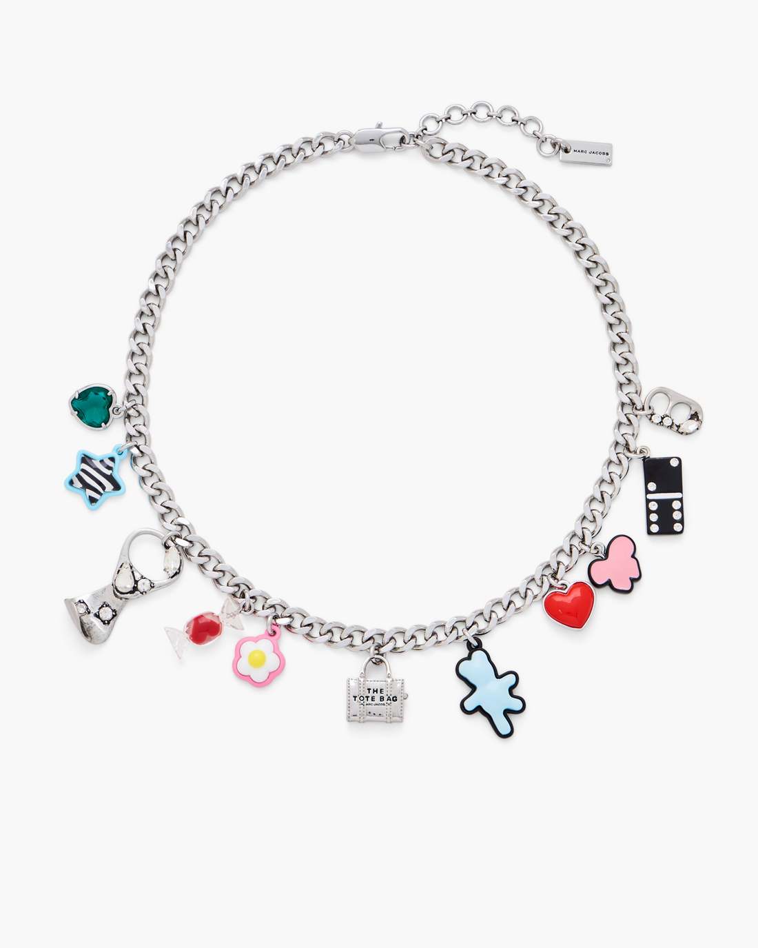 The Sticker Charm Necklace Silver Multi - Marc Jacobs Best Seller