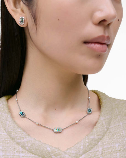 The J Marc Luxe Station Necklace Silver/Crystal - Marc Jacobs Exclusive