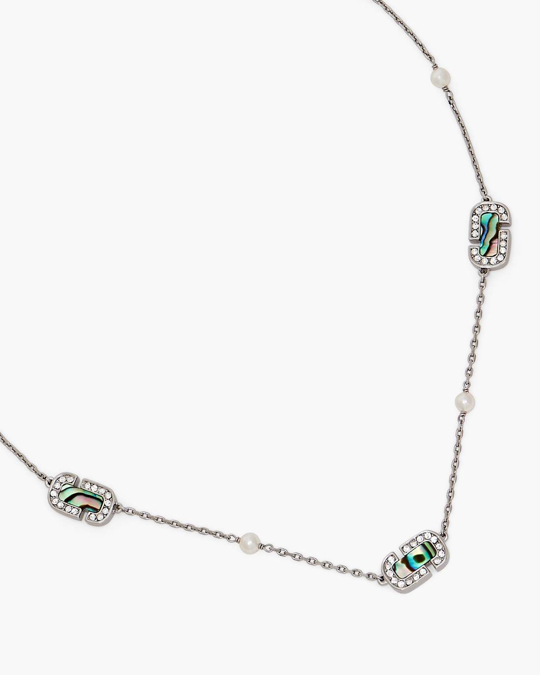 The J Marc Luxe Station Necklace Silver/Crystal - Marc Jacobs Exclusive