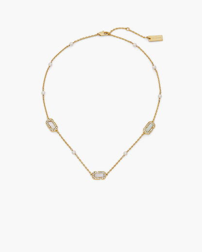 The J Marc Luxe Station Necklace Gold/Crystal - Marc Jacobs Signature