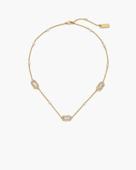 The J Marc Luxe Station Necklace Gold/Crystal - Marc Jacobs Signature
