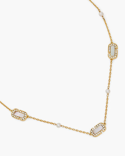 The J Marc Luxe Station Necklace Gold/Crystal - Marc Jacobs Signature