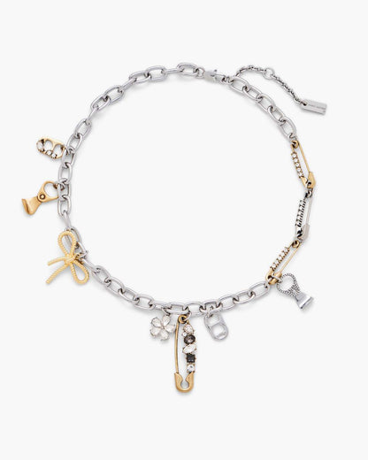The Grunge Glam Charm Necklace Gold/Silver - Marc Jacobs Premium
