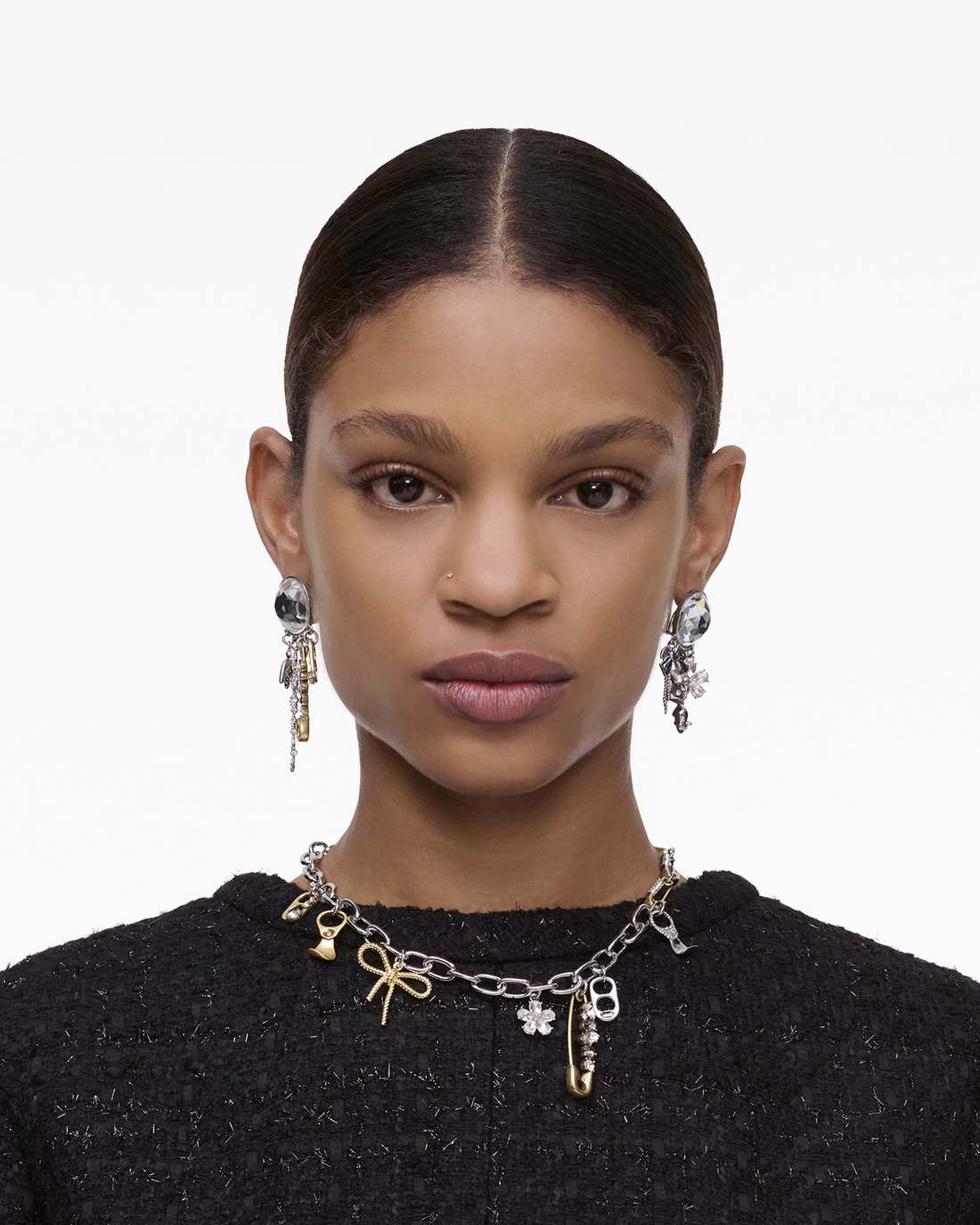 The Grunge Glam Charm Necklace Gold/Silver - Marc Jacobs Premium