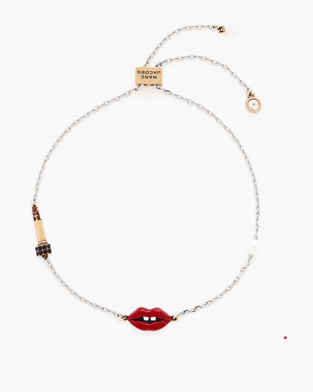 The Lips Slider Bracelet Silver/Red - Marc Jacobs Recommended