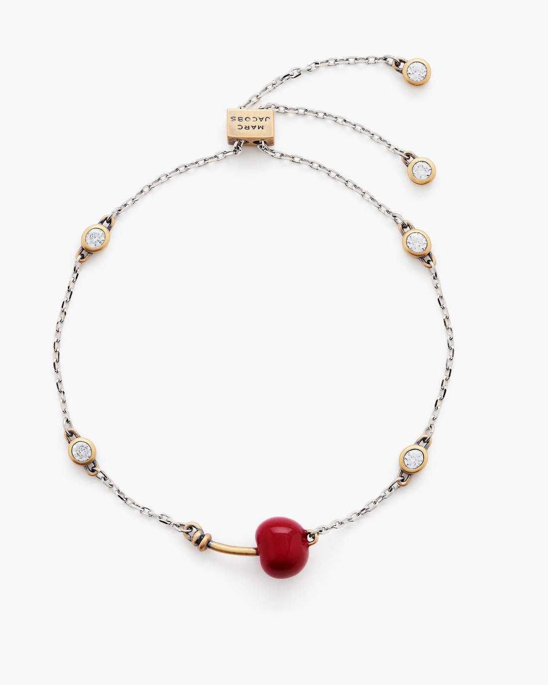 The Cherry Slider Bracelet Silver/Red - Marc Jacobs Exclusive