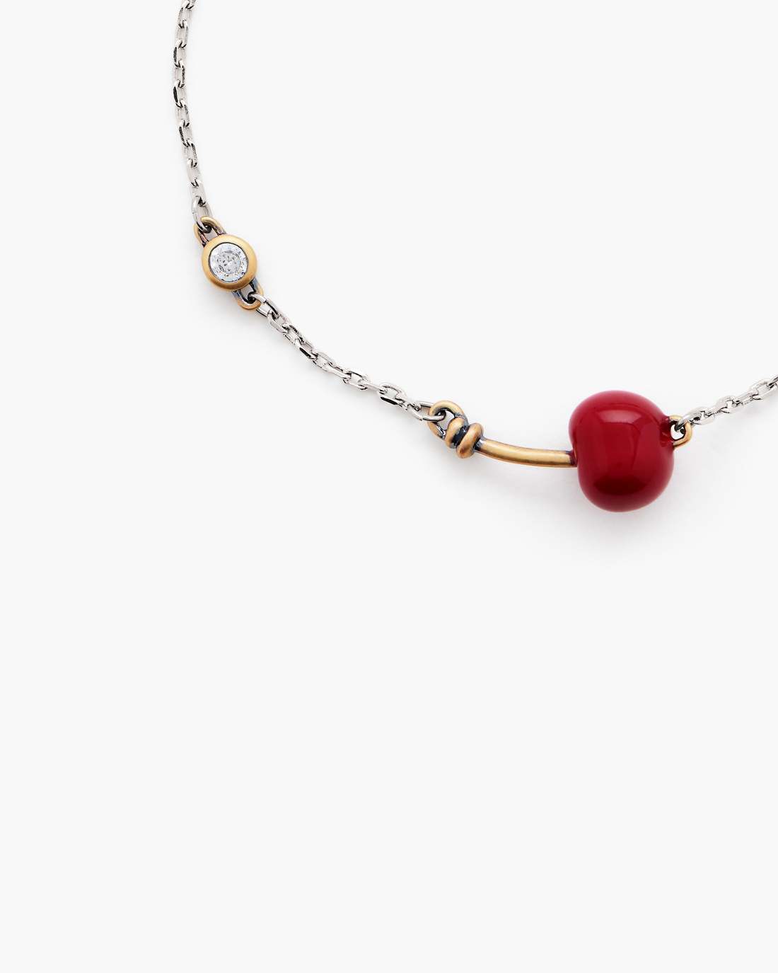 The Cherry Slider Bracelet Silver/Red - Marc Jacobs Exclusive