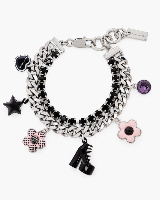 The Mini Icon Dot Charm Bracelet Silver/Multi - Marc Jacobs Signature