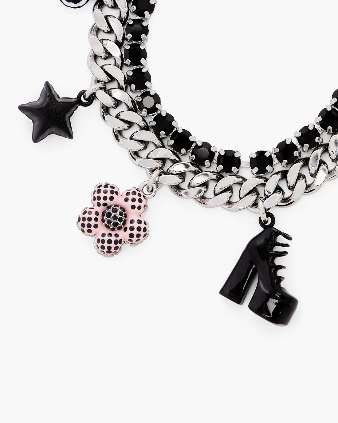 The Mini Icon Dot Charm Bracelet Silver/Multi - Marc Jacobs Signature