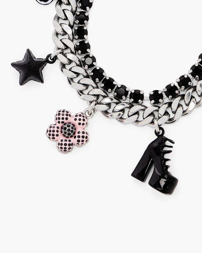 The Mini Icon Dot Charm Bracelet Silver/Multi - Marc Jacobs Signature
