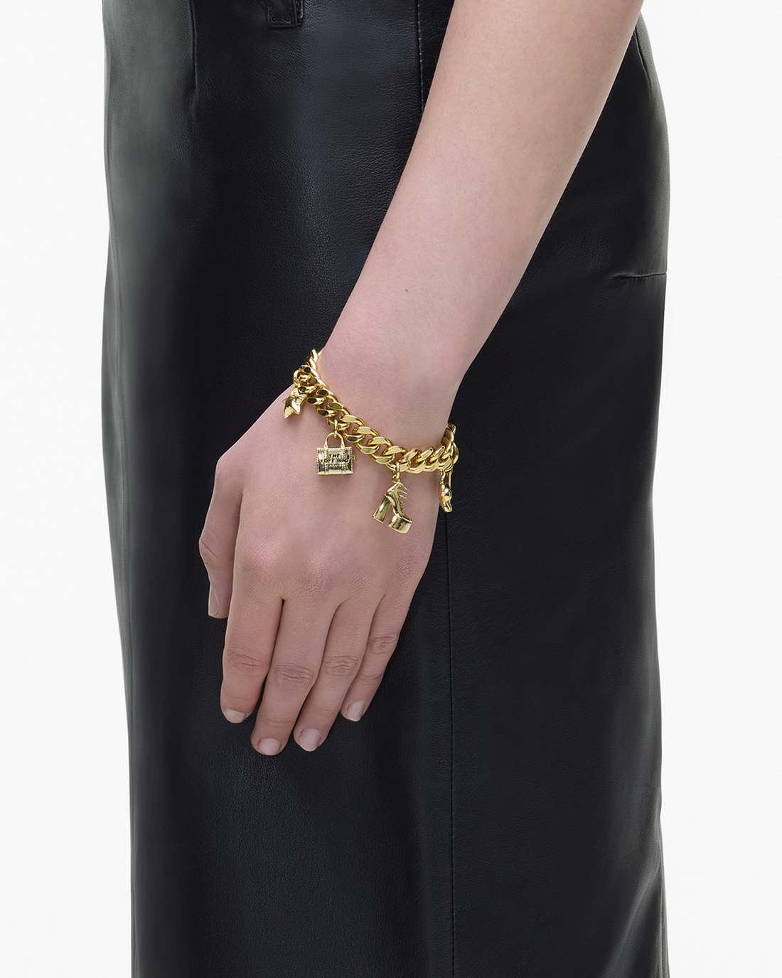 The Mini Icon Charm Bracelet Light Antique Gold - Marc Jacobs New