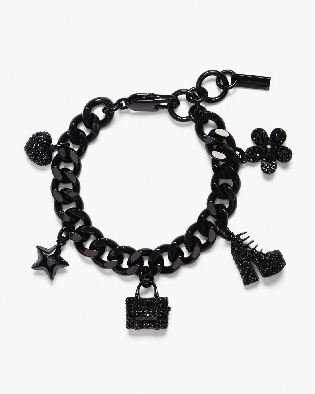 The Pave Mini Icon Charm Bracelet Black/Black Crystal - Marc Jacobs Trending