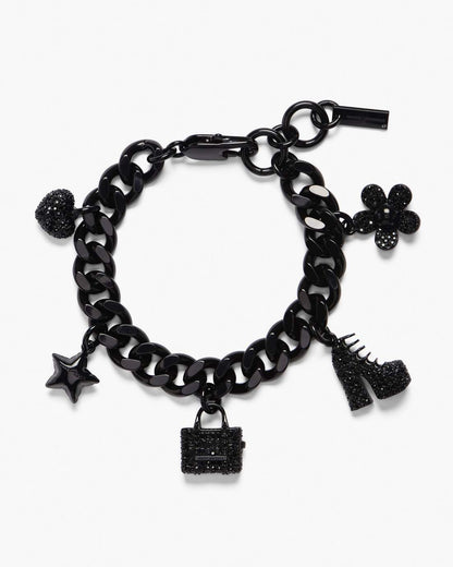 The Pave Mini Icon Charm Bracelet Black/Black Crystal - Marc Jacobs Trending