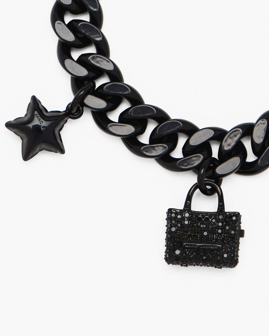 The Pave Mini Icon Charm Bracelet Black/Black Crystal - Marc Jacobs Trending