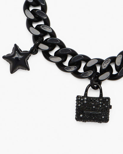 The Pave Mini Icon Charm Bracelet Black/Black Crystal - Marc Jacobs Trending