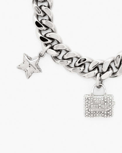 The Pave Mini Icon Charm Bracelet Silver/Crystal - Marc Jacobs Best Seller