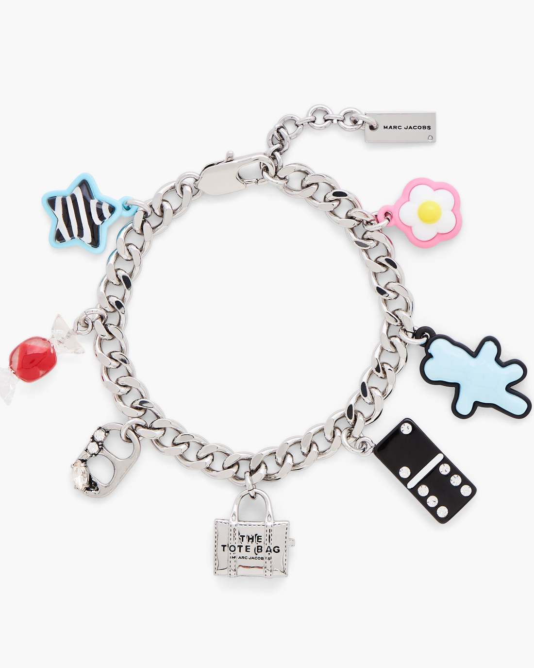 The Sticker Charm Bracelet Silver Multi - Marc Jacobs Exclusive