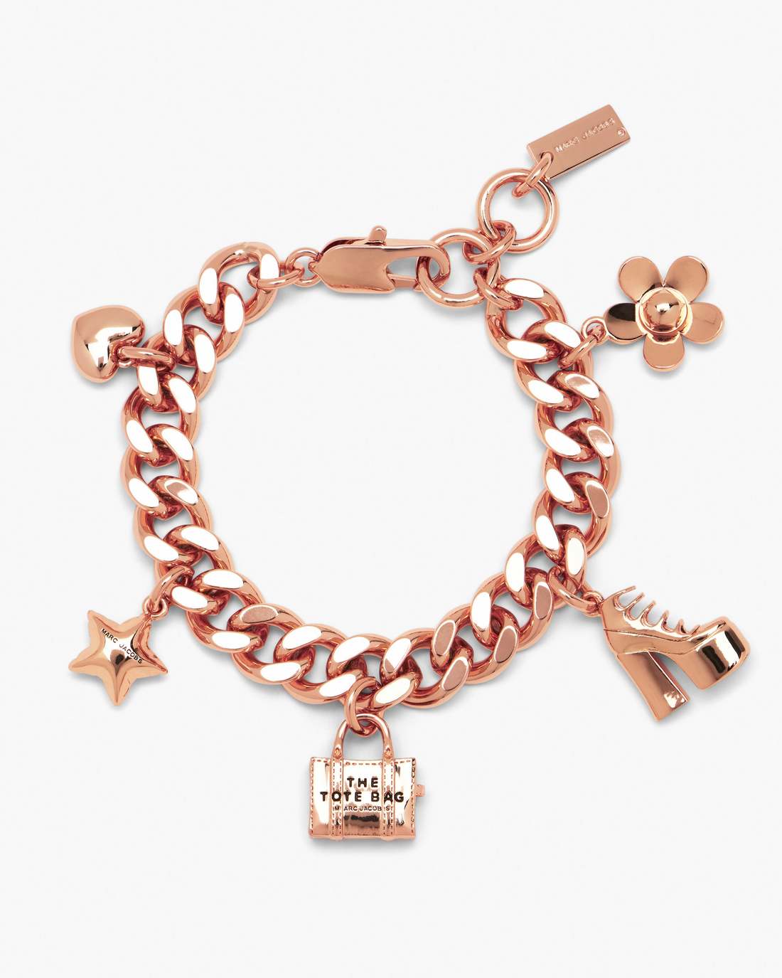 The Mini Icon Charm Bracelet Antique Rose Gold - Marc Jacobs Signature