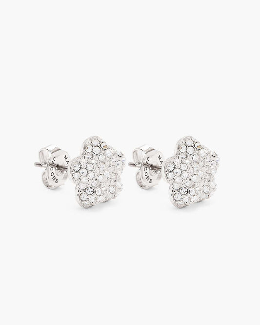 The Daisy Pave Stud Earrings Silver/Crystal - Marc Jacobs Trending