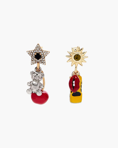 The Trinket Charm Cluster Earrings Silver/Multi - Marc Jacobs Exclusive
