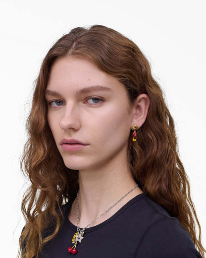 The Trinket Charm Cluster Earrings Silver/Multi - Marc Jacobs Exclusive