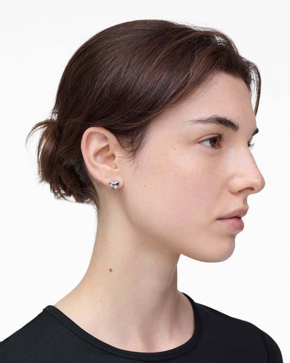 The Heart Balloon Stud Earrings Light Antique Silver - Marc Jacobs Best Seller