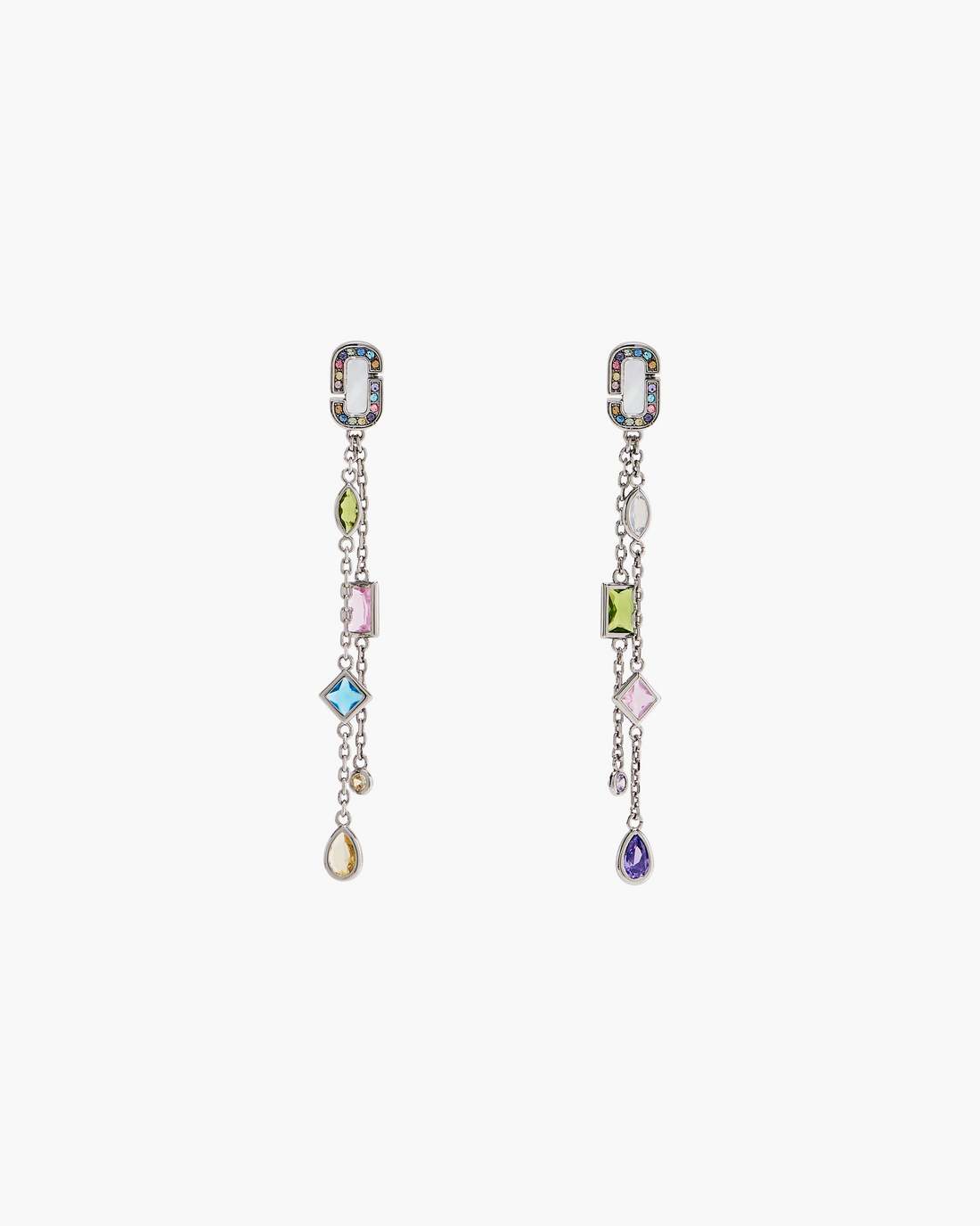 The J Marc Luxe Gem Linear Earrings Silver/Multi - Marc Jacobs Popular