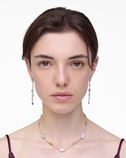 The J Marc Luxe Gem Linear Earrings Silver/Multi - Marc Jacobs Popular