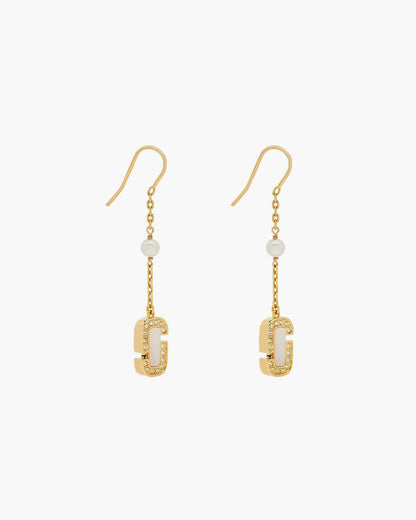 The J Marc Luxe Linear Earrings Gold/Crystal - Marc Jacobs Best Seller