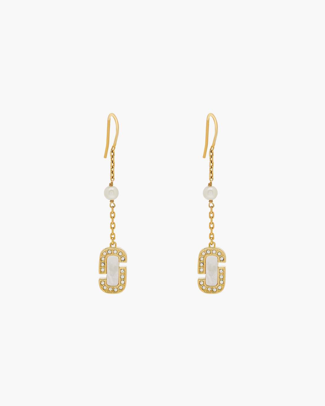 The J Marc Luxe Linear Earrings Gold/Crystal - Marc Jacobs Best Seller
