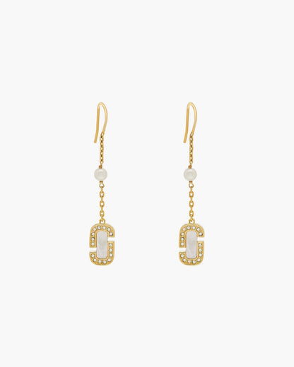 The J Marc Luxe Linear Earrings Gold/Crystal - Marc Jacobs Best Seller