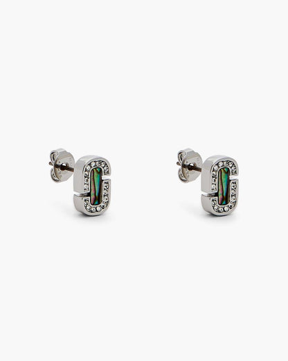 The J Marc Luxe Abalone Earrings Silver/Crystal - Marc Jacobs Recommended