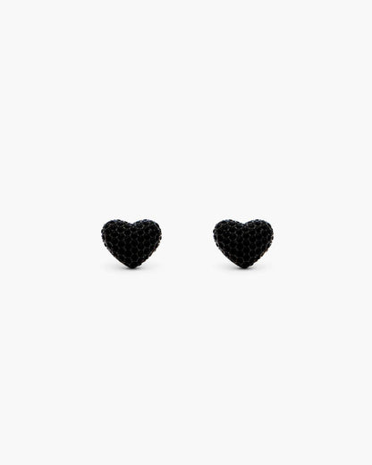 The Heart Balloon Pave Earrings Black/Black Crystal - Marc Jacobs Signature