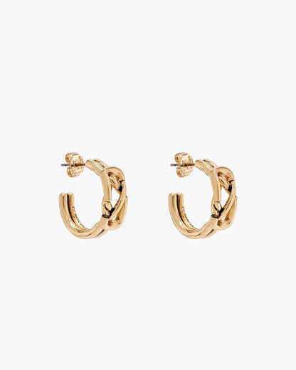 The Dual Hoop Earrings Gold - Marc Jacobs Premium