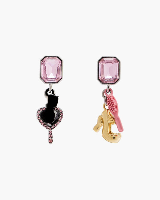 The Dollhouse Charm Earrings Silver/Multi - Marc Jacobs New
